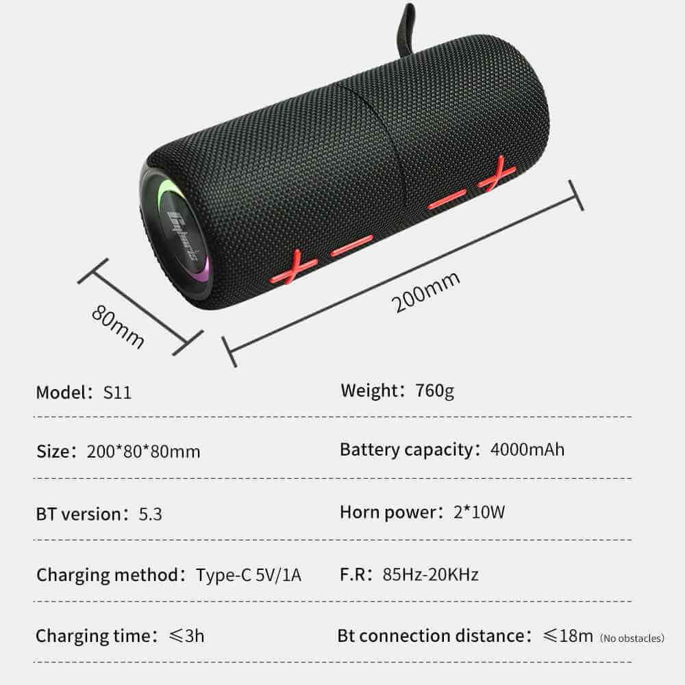 2-in-1 Magnetic Boombox Speaker – Detachable Stereo Bass Subwoofer Portable Bluetooth Gadget