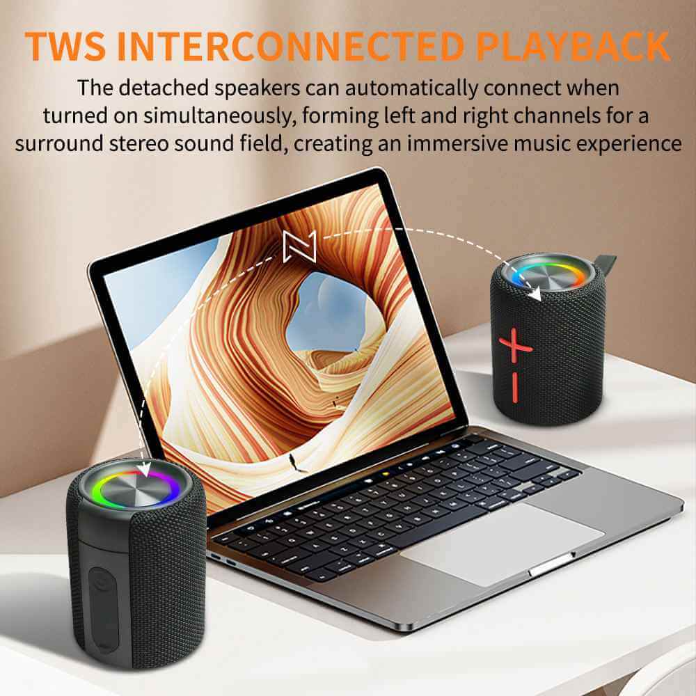 2-in-1 Magnetic Boombox Speaker – Detachable Stereo Bass Subwoofer Portable Bluetooth Gadget