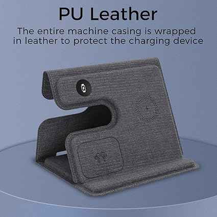 3-in-1 Foldable Wireless Charger Stand – Fast Charging Dock for iPhone, AirPods & Smartwatch | Type-C Portable Charging Station