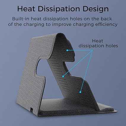 3-in-1 Foldable Wireless Charger Stand – Fast Charging Dock for iPhone, AirPods & Smartwatch | Type-C Portable Charging Station