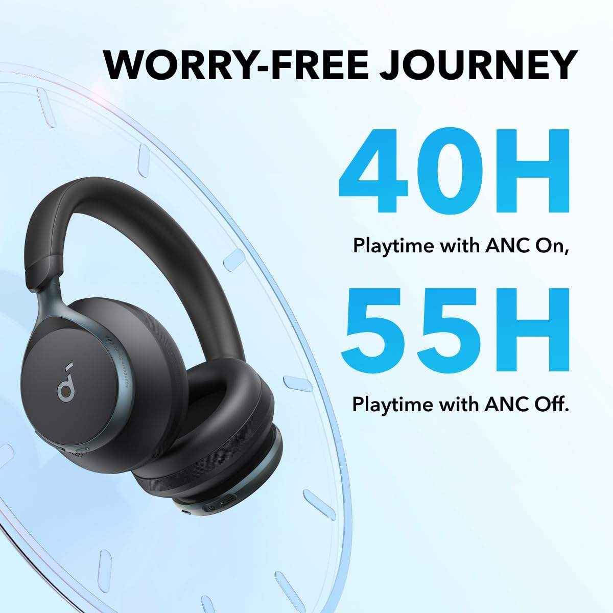 Anker Soundcore Space One Wireless ANC Headphones – Hi-Res LDAC, Bluetooth 5.3, Up to 55 h Playtime