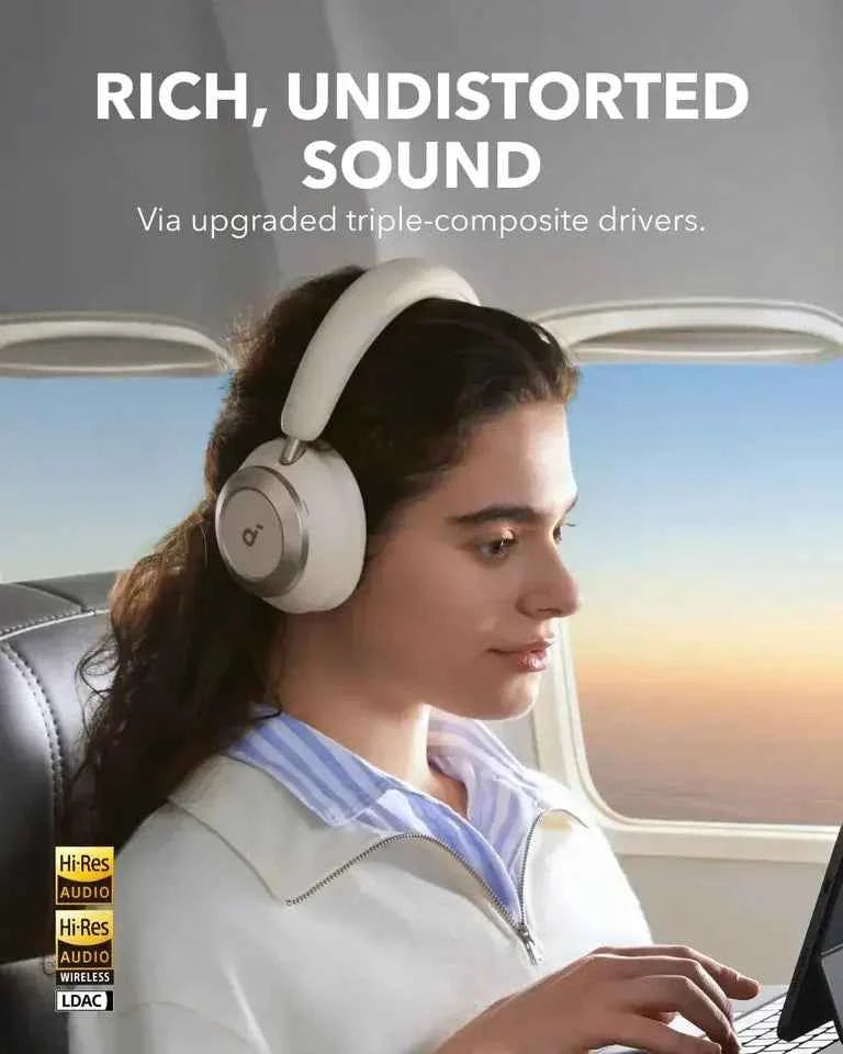Anker Soundcore Space One Pro - Wireless ANC Over-Ear Headphones with Hi-Res LDAC, Foldable Design & 60 h Battery