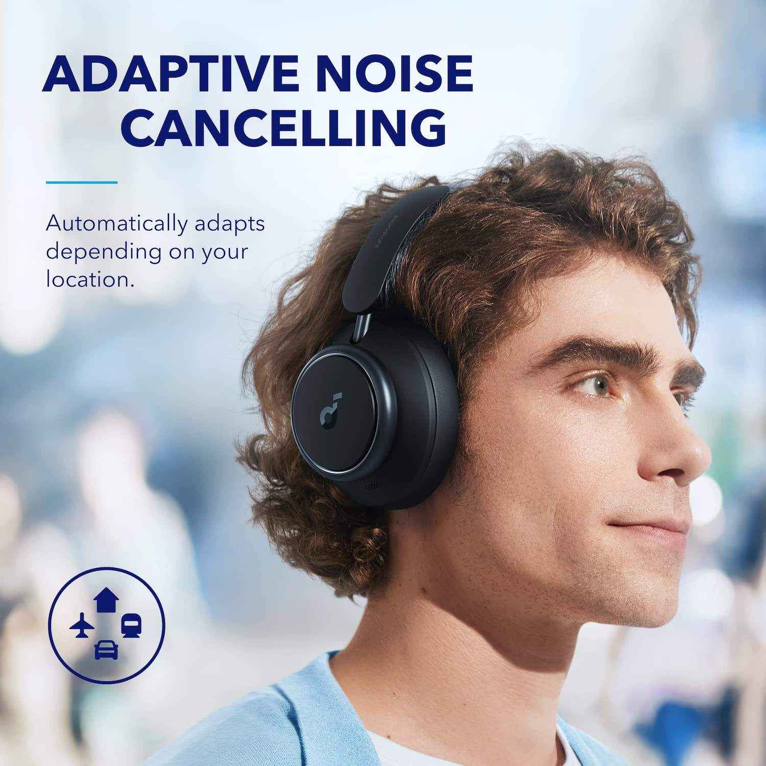 Anker Soundcore Space Q45 Wireless Over-Ear Headphones – Adaptive ANC, Hi-Res LDAC, 50h+ Battery
