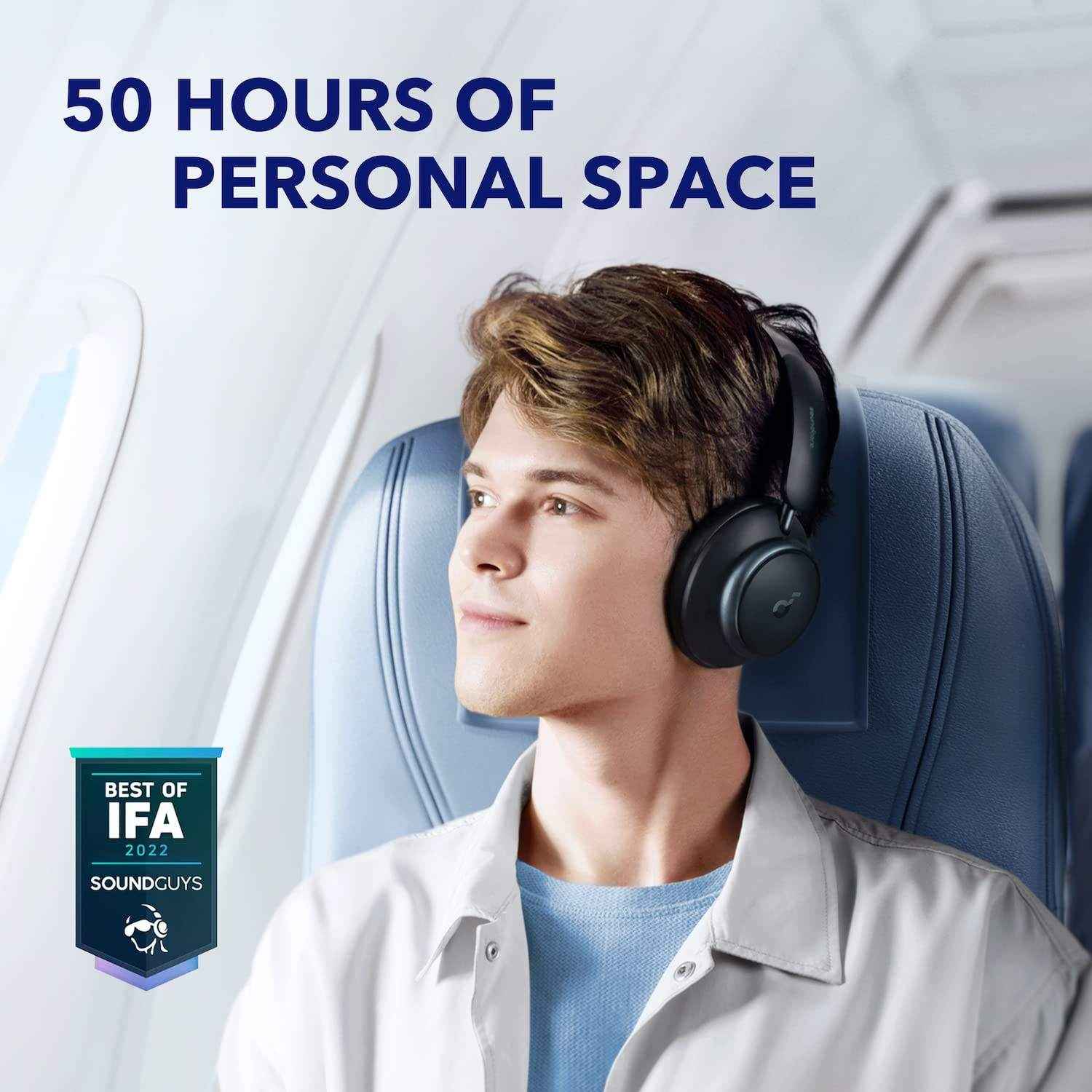 Anker Soundcore Space Q45 Wireless Over-Ear Headphones – Adaptive ANC, Hi-Res LDAC, 50h+ Battery