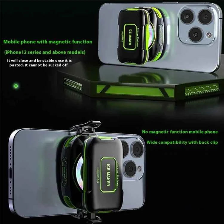 JS85 Phone Cooler – Semiconductor Radiator with Digital Display & Rechargeable Battery for Mobile Gaming