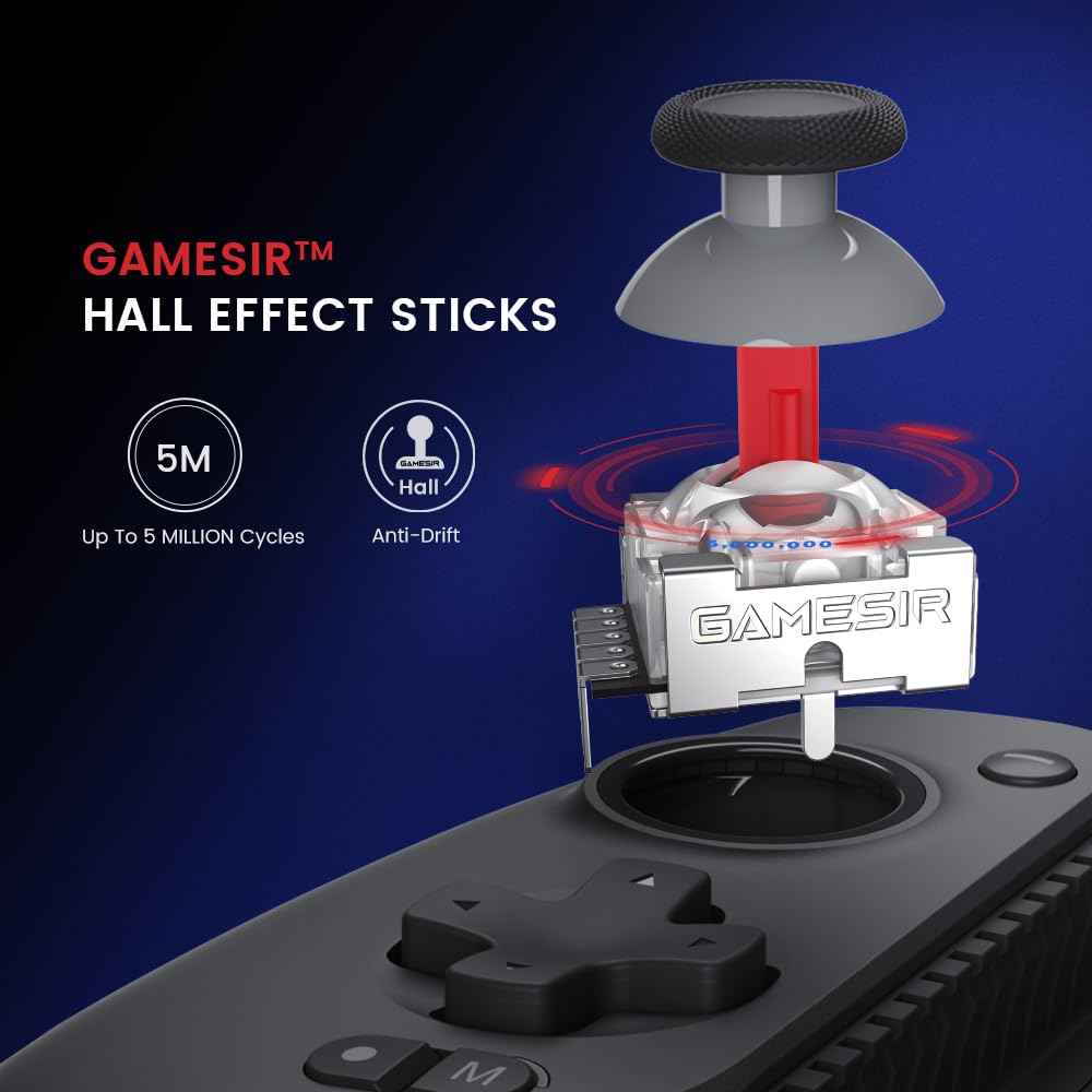 GameSir G8 Plus Mobile Game Controller โ Hall Effect Joystick Wired/Wireless Gamepad for Android, iPhone 15, PC & Cloud Gaming