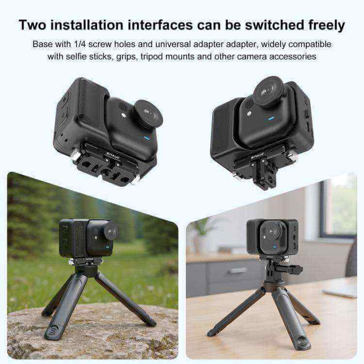 PULUZ Magnetic Aluminum Alloy Quick Release Base Mount – Universal Tripod & Camera Connector