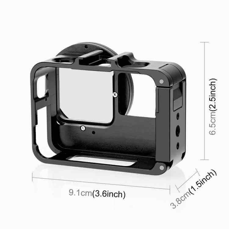 PULUZ Metal Rabbit Cage for Insta360 Ace Pro / Ace – Aluminum Frame with 52mm UV Filter & Adapter Ring