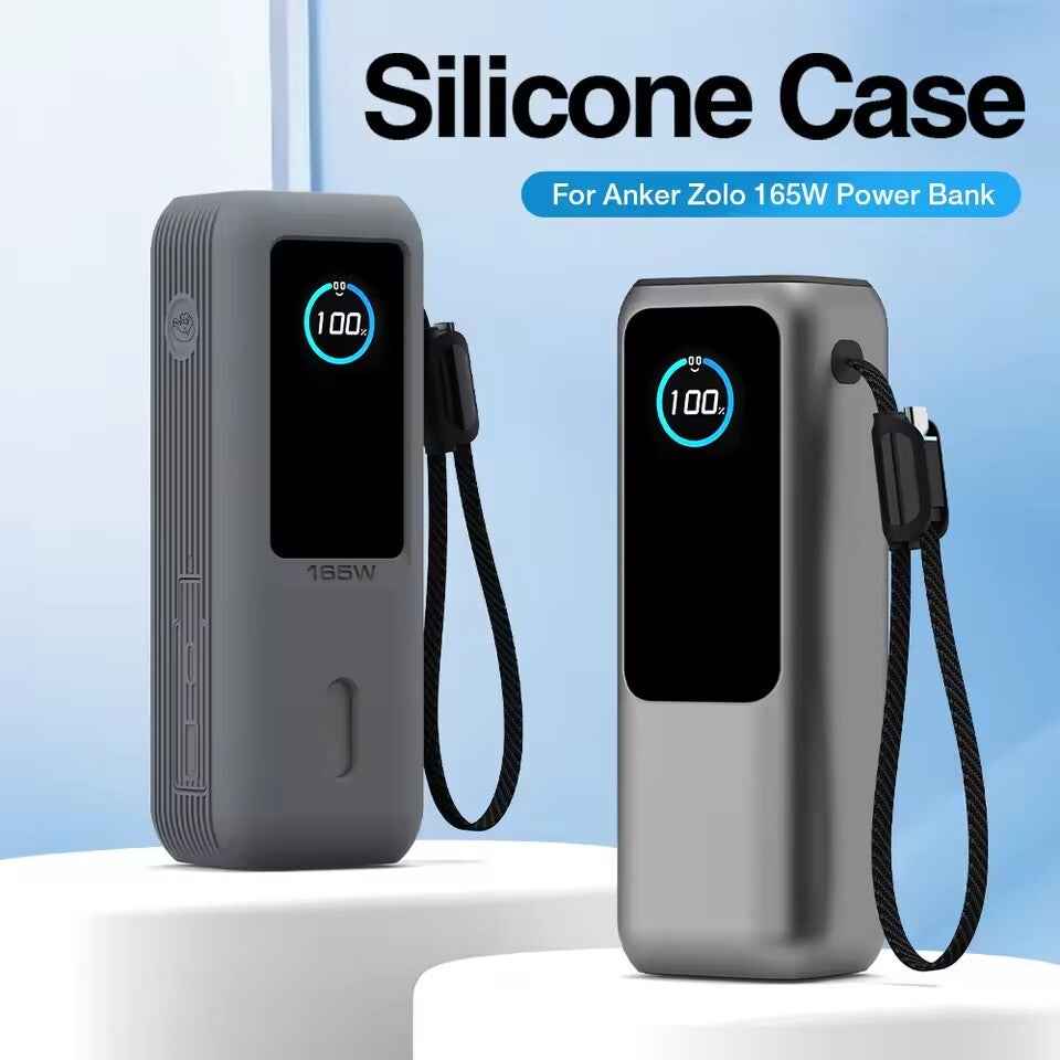 Silicone Protective Case for Anker 25000mAh 165W Power Bank – Shockproof Dustproof Travel Cover Sleeve