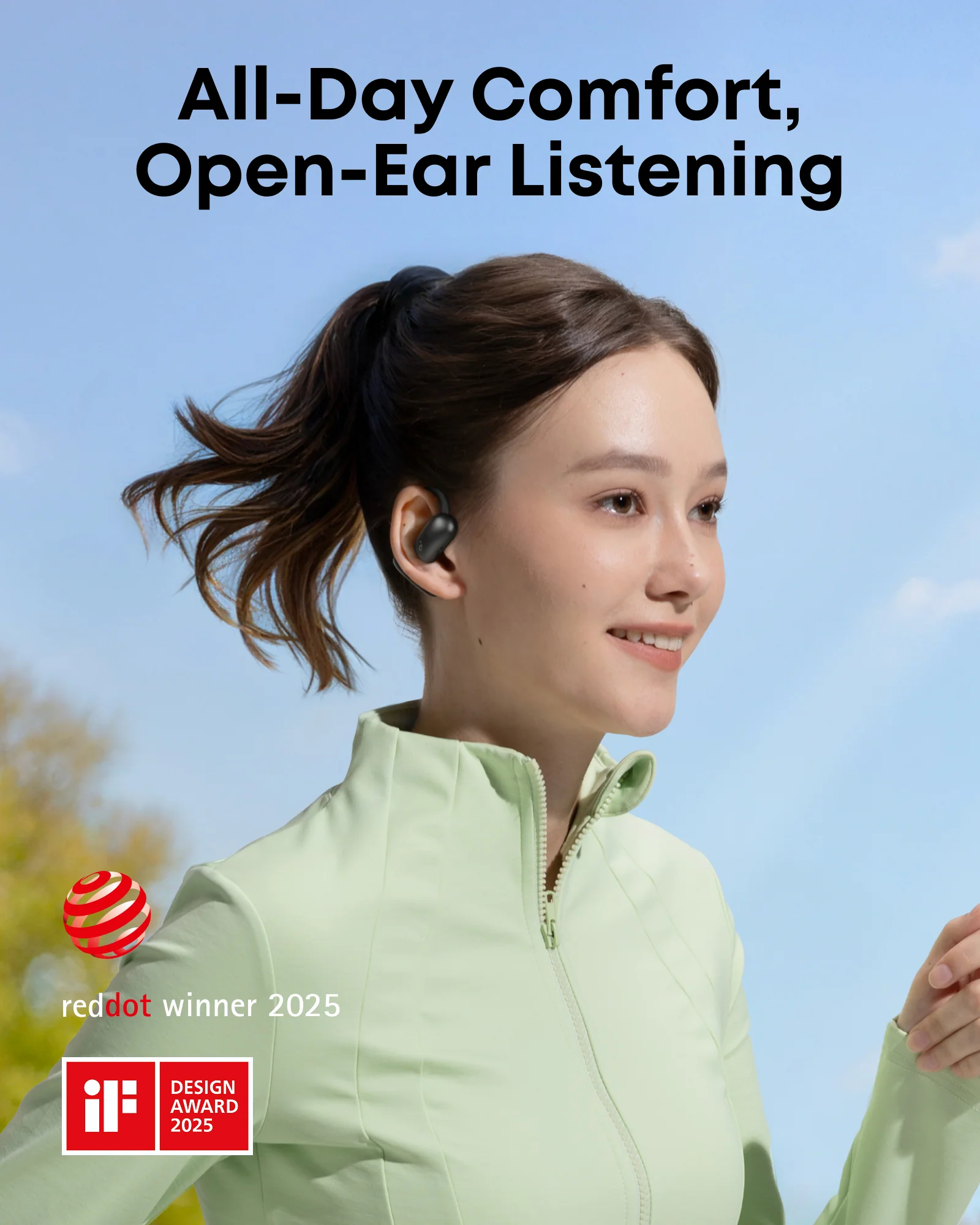 Soundcore AeroFit 2 - Adjustable Open-Ear Wireless Earbuds with LDAC, IP55 & Multipoint