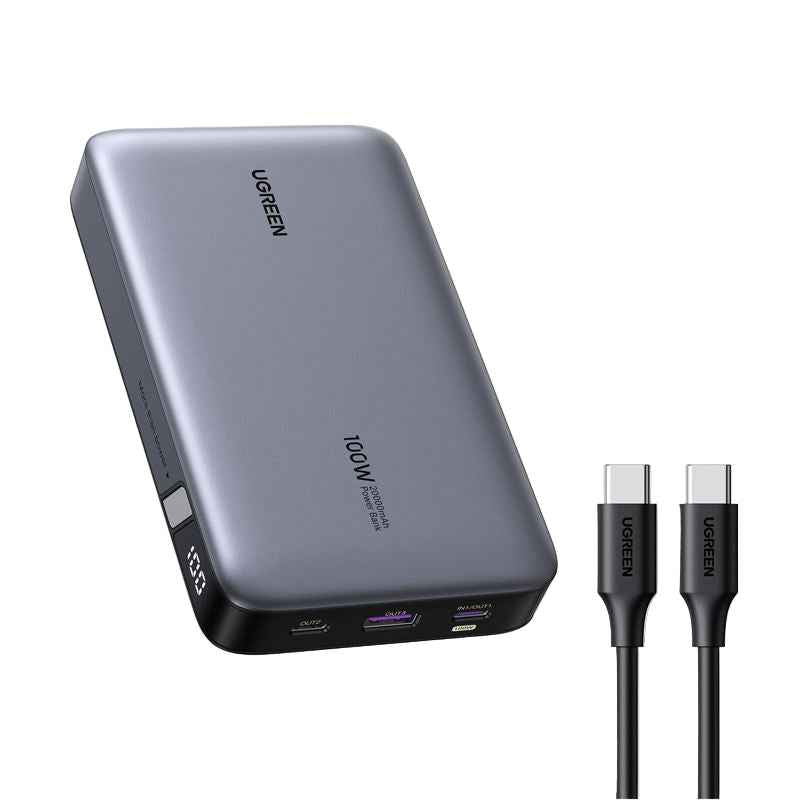 UGREEN 100W 20000mAh Power Bank – Nexode PD Fast Charger 3-Port USB-C