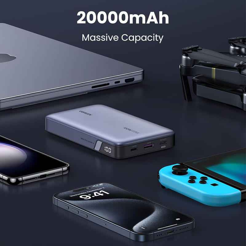 UGREEN 100W 20000mAh Power Bank – Nexode PD Fast Charger 3-Port USB-C