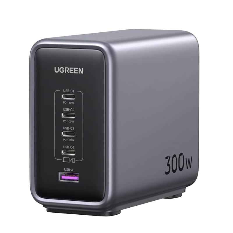 UGREEN 300W GaN Desktop Charging Station – 5-Port Ultra-Fast Charger for Laptop, Phone & Tablet