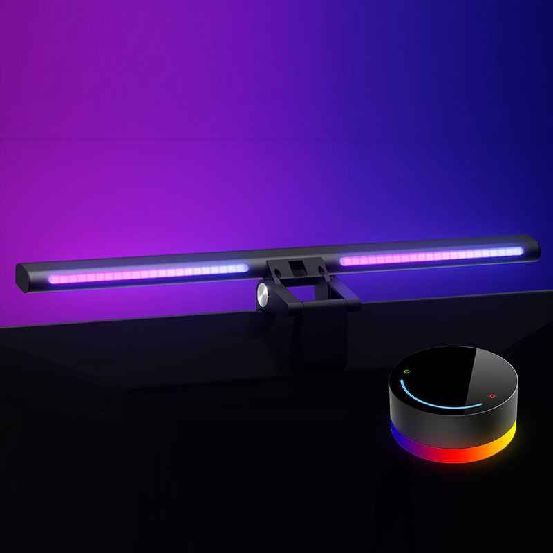 USB Remote Control Screen Reading Lamp – USB Powered Monitor/Desk Light Bar, Adjustable Brightness & Color Temp, Eye-Care