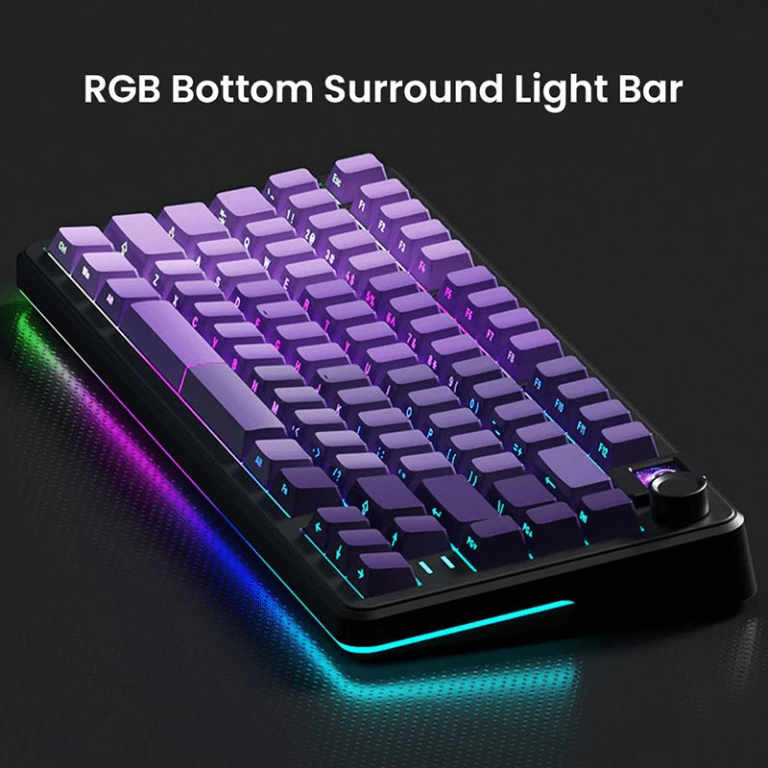WEIKAV WK75 Tri-Mode Wireless Mechanical Keyboard – Hot-Swappable RGB Gaming Keyboard with TFT Smart Screen & HiFi Switches for PC & Laptop - MNT