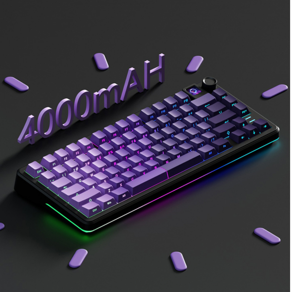WEIKAV WK75 Tri-Mode Wireless Mechanical Keyboard โ Hot-Swappable RGB Gaming Keyboard with TFT Smart Screen & HiFi Switches for PC & Laptop - MNT