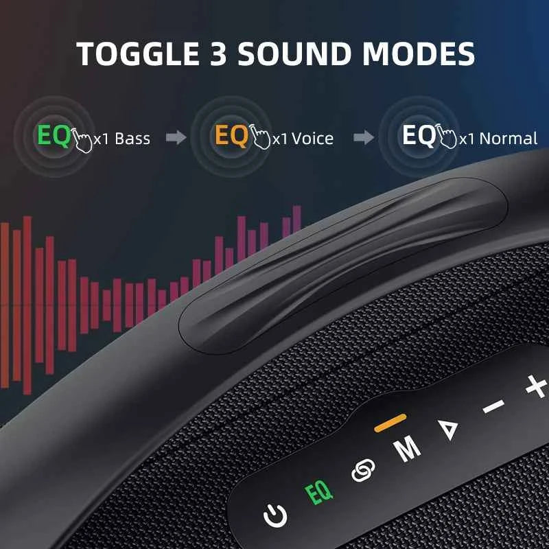 Zealot S97 80W Bluetooth Speaker – Portable Wireless Bass Boom Box with Dual Subwoofers