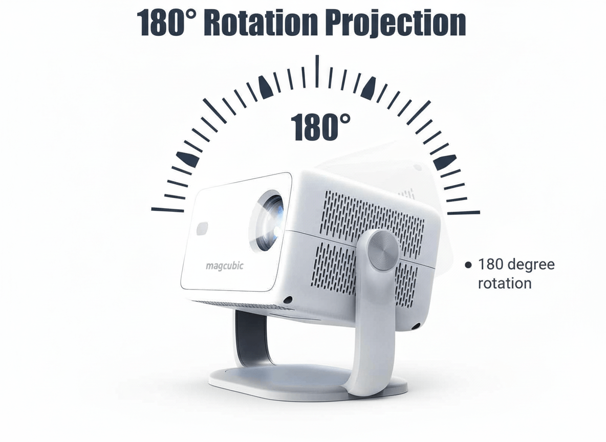 Magcubic L108 Smart Projector - Full HD 1080p Home Cinema Experience - MNT Gadgets