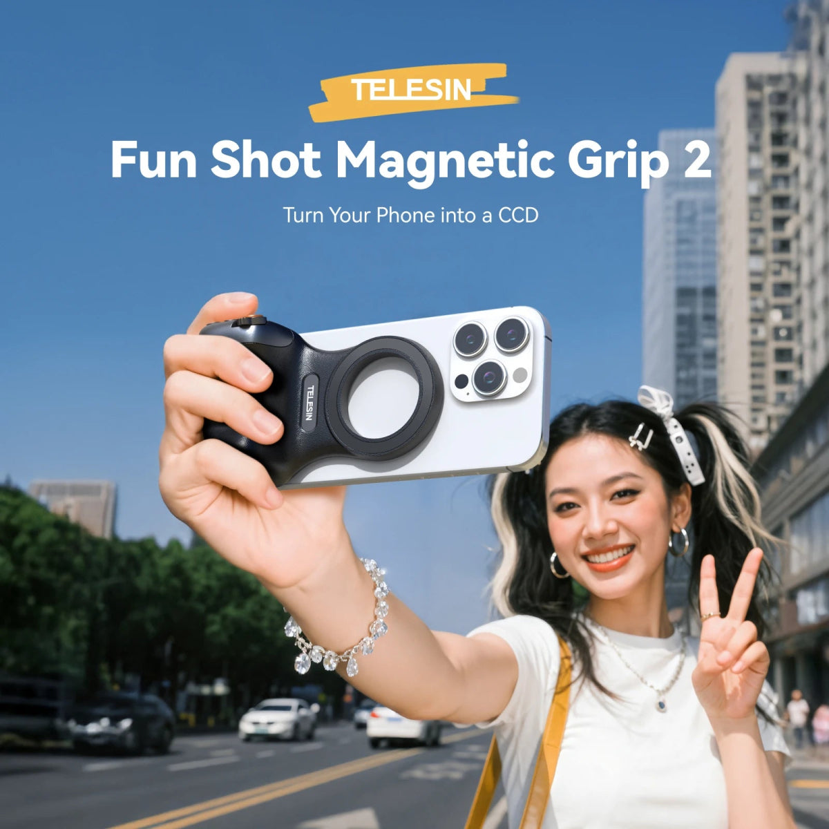 TELESIN Fun Shot Magnetic Grip For Phone - MNT Gadgets
