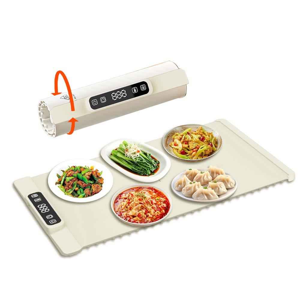 Silicone Portable Foldable Food Warmer Pad | Electric Fast-Heating Tray Mat for Food