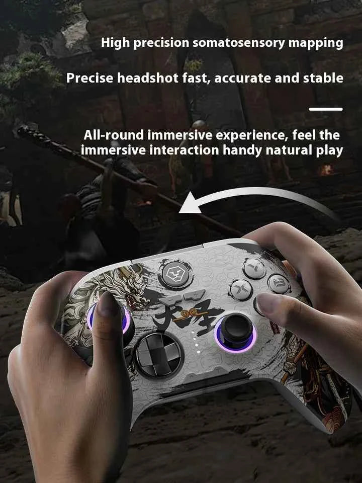 Aolion Wukong Wireless Game Controller – Hall Joystick & Linear Trigger Bluetooth Gamepad for PC, Switch, Android, iOS