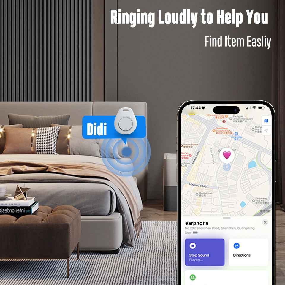 MFi Certified “Find My” Mini GPS Tracker | Wireless Smart Key Finder & Pet Locator