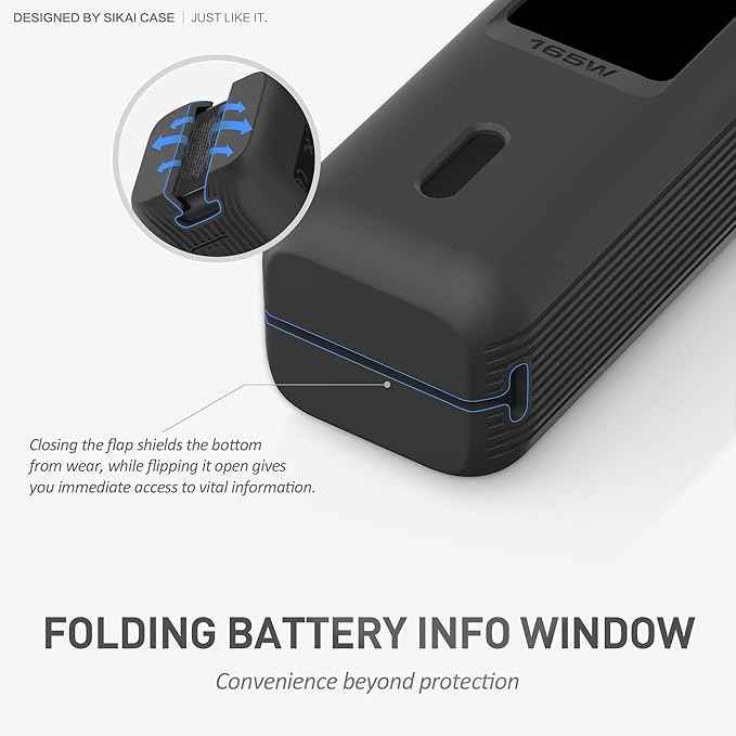 Silicone Protective Case for Anker 25000mAh 165W Power Bank – Shockproof Dustproof Travel Cover Sleeve