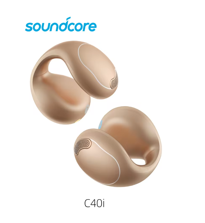 Soundcore C40i by Anker – Open-Ear Clip-On Earbuds with 12×17 mm Drivers, Bluetooth 5.4 & Multipoint - MNT