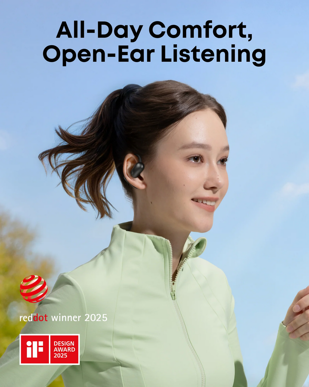 Soundcore AeroFit 2 - Adjustable Open-Ear Wireless Earbuds with LDAC, IP55 & Multipoint