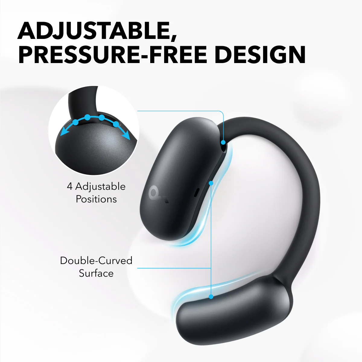 Soundcore AeroFit 2 - Adjustable Open-Ear Wireless Earbuds with LDAC, IP55 & Multipoint - MNT