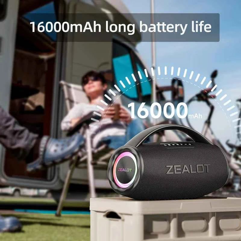 Zealot S97 80W Bluetooth Speaker – Portable Wireless Bass Boom Box with Dual Subwoofers