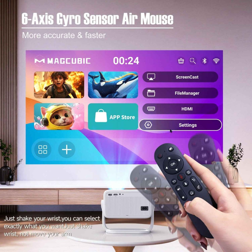 Magcubic L108 Smart Projector - Full HD 1080p Home Cinema Experience - MNT Gadgets