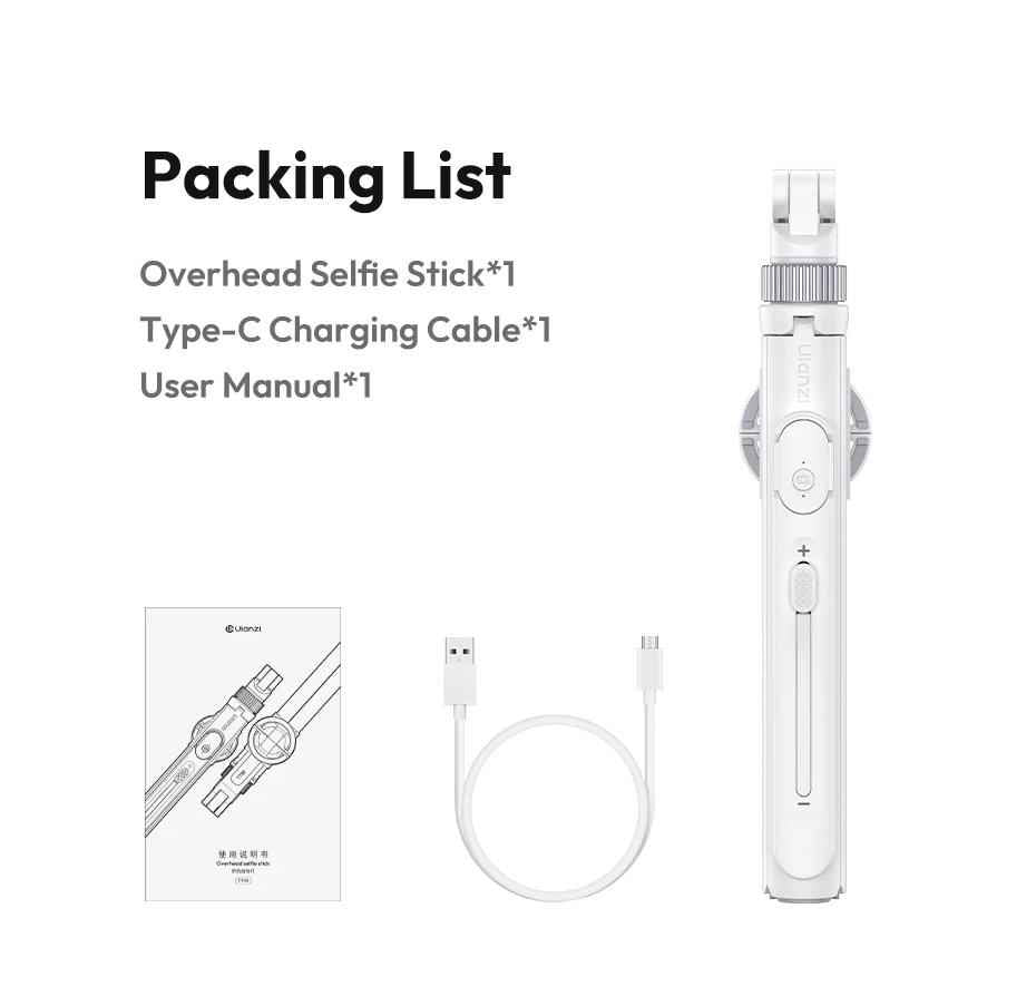 Ulanzi TT88 4-in-1 MagSafe Tripod & Selfie Stick – Overhead Phone Stand with Bluetooth Remote